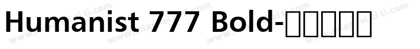Humanist 777 Bold字体转换